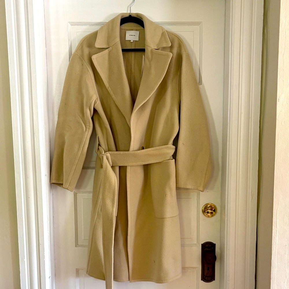 Vince Classic Wool-Blend Straight Coat